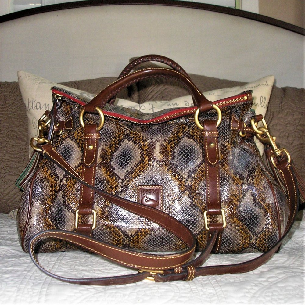 Dooney & Bourke Large Florentine Python Satchel